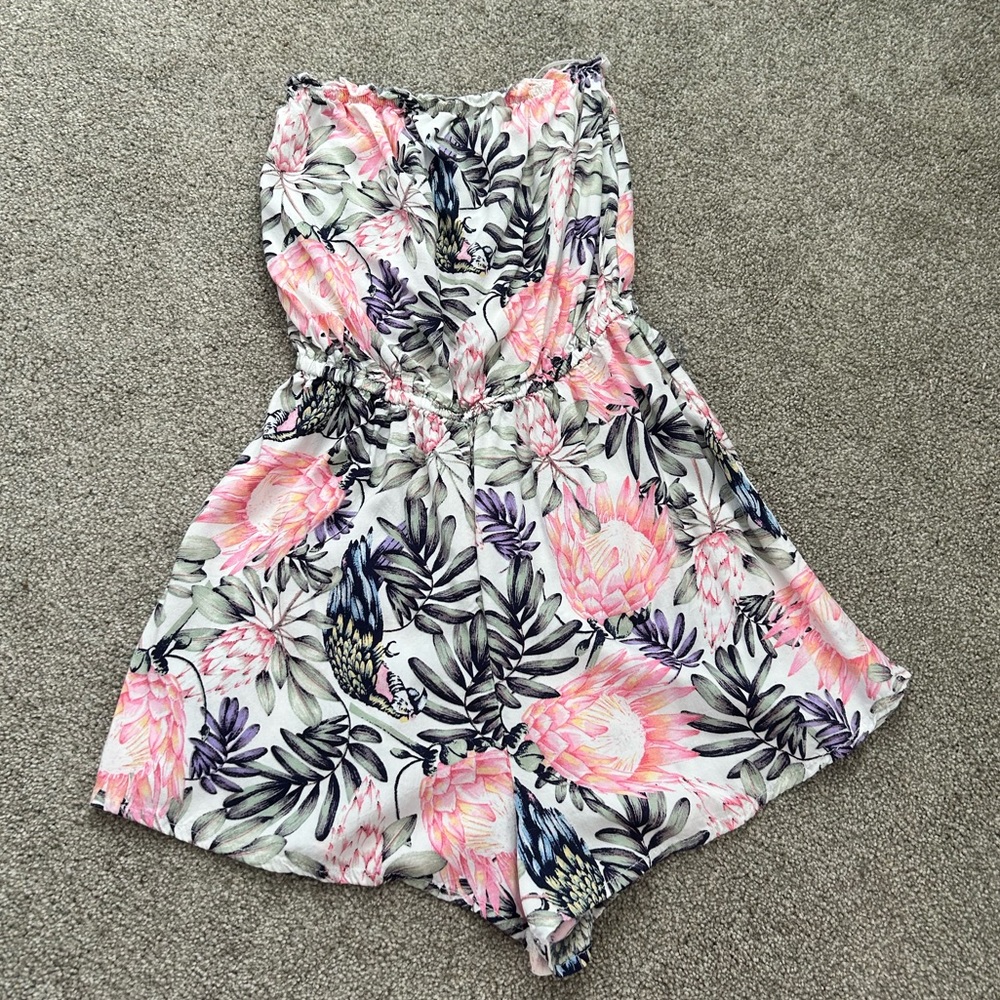 Floral Shorts Romper